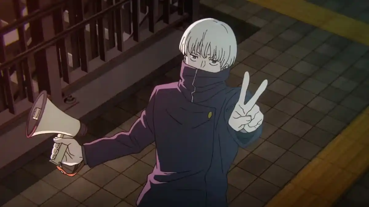 A screenshot of Toge Inumaki in the Jujutsu Kaisen Shibuya Incident arc