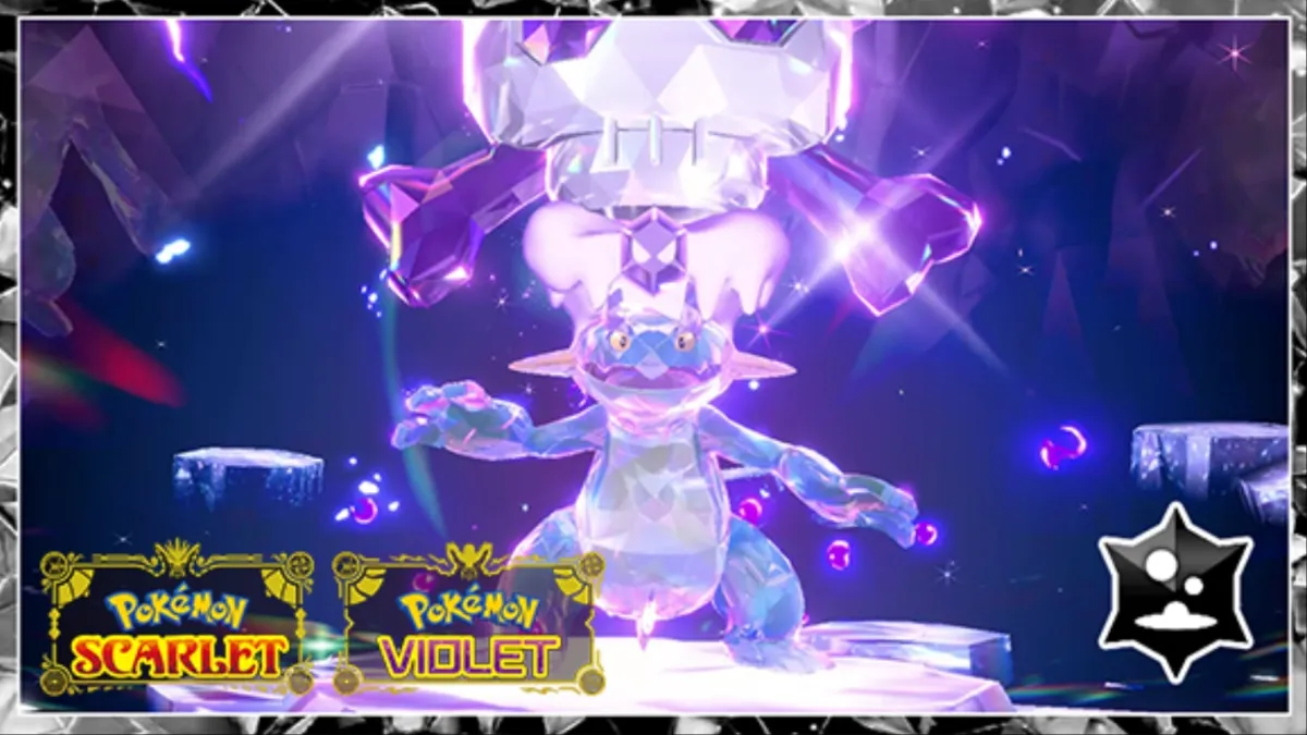 Swampert in a 7-Star Tera raid in Pokemon Scarlet and Violet